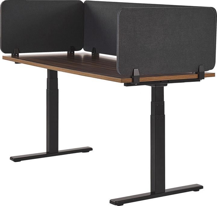 Produktbild Beliani Schreibtischtrennwand dunkelgrau 130 x 40 cm WALLY (130 x 40 cm)