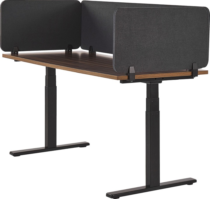 Immagine prodotto Beliani Divisorio per scrivania grigio scuro 130 x 40 cm WALLY (130 x 40 cm)