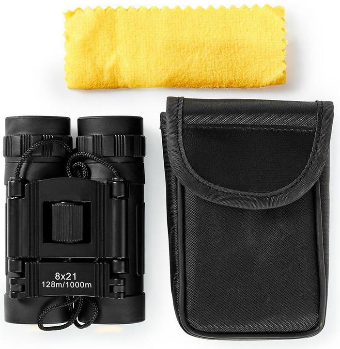 Image du produit Nedis SCBI1000BK Jumelles Grossissement : 8 Diamètre de l'objectif : 21 mm Distance interpupillaire : (8x, 21 mm)