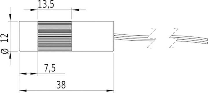 Actual product image Picotronic Laser module DOE red 0.4 mW DD635-0.4-3(12x38)-DOE (70114720)