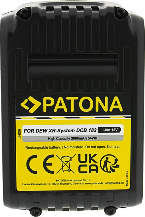 Produktbild Patona Akku Dewalt XR-System DCB182 (18 V)