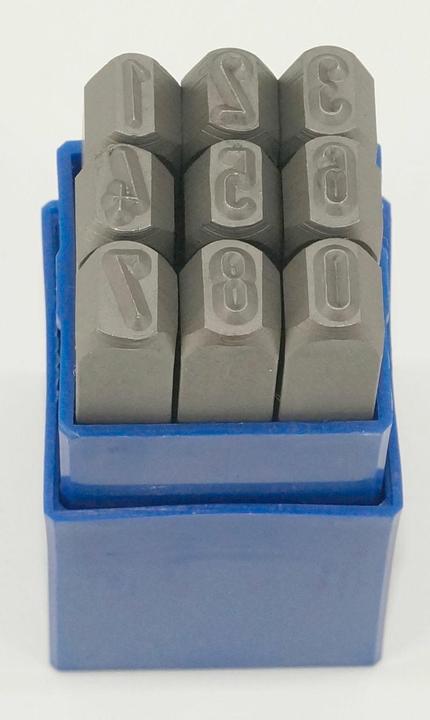 Actual product image BETA GRAVUREM-S Standard punch numbers, punch stamps, embossing stamps, punch numbers - numbers 0-9 / 1mm