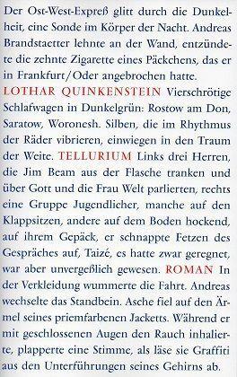 Produktbild Tellurium (Deutsch, Lothar Quinkenstein, 2013)