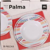 Actual product image La Mer round tableware 18 pieces palm md (18 pcs.)