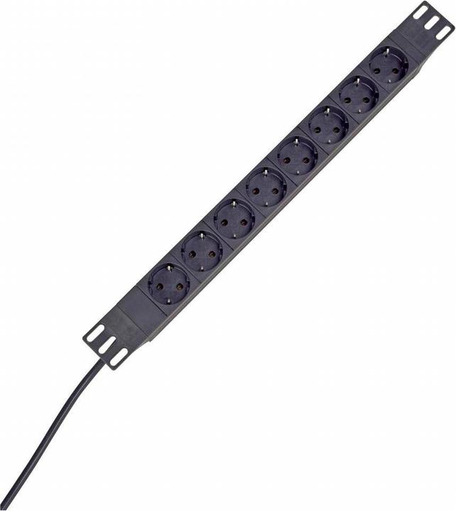 Productafbeelding Kopp Power strip 48,30cm (19") 8-weg zwart beschermcontact 930805014 (8x, CEE 7/3, 2 m)