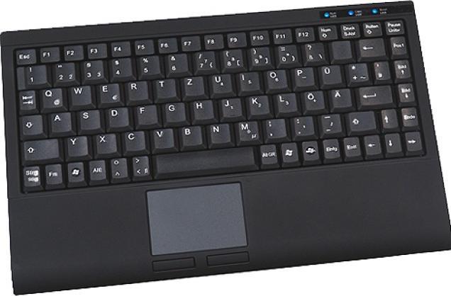 KeySonic TAS ACK-540U+ Corded (DE) MINI Touchpad SoftSkin bw (DE, Cable)