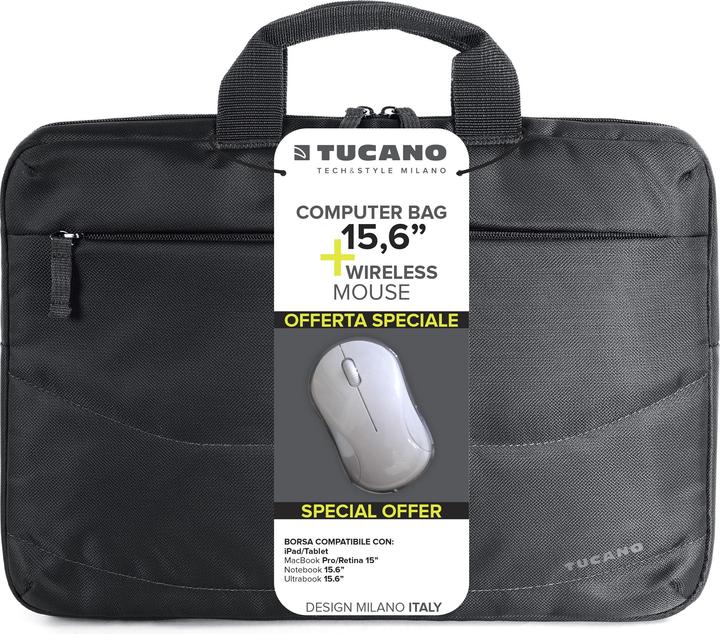 Actual product image Tucano BU-BIDEA-WM. Maximum screen diameter: 39.6 cm (15.6" ), Case type: Briefcase, Product (15.59")