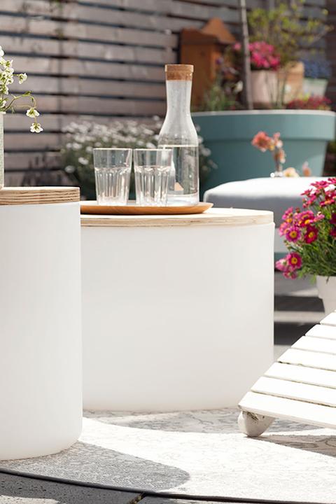 Image du produit 8 seasons design Élégant Pot lumineuse Blanc (RGB) - XM - Lampe extérieur/intérieur avec prise et télécommande - 8 se (59 cm)