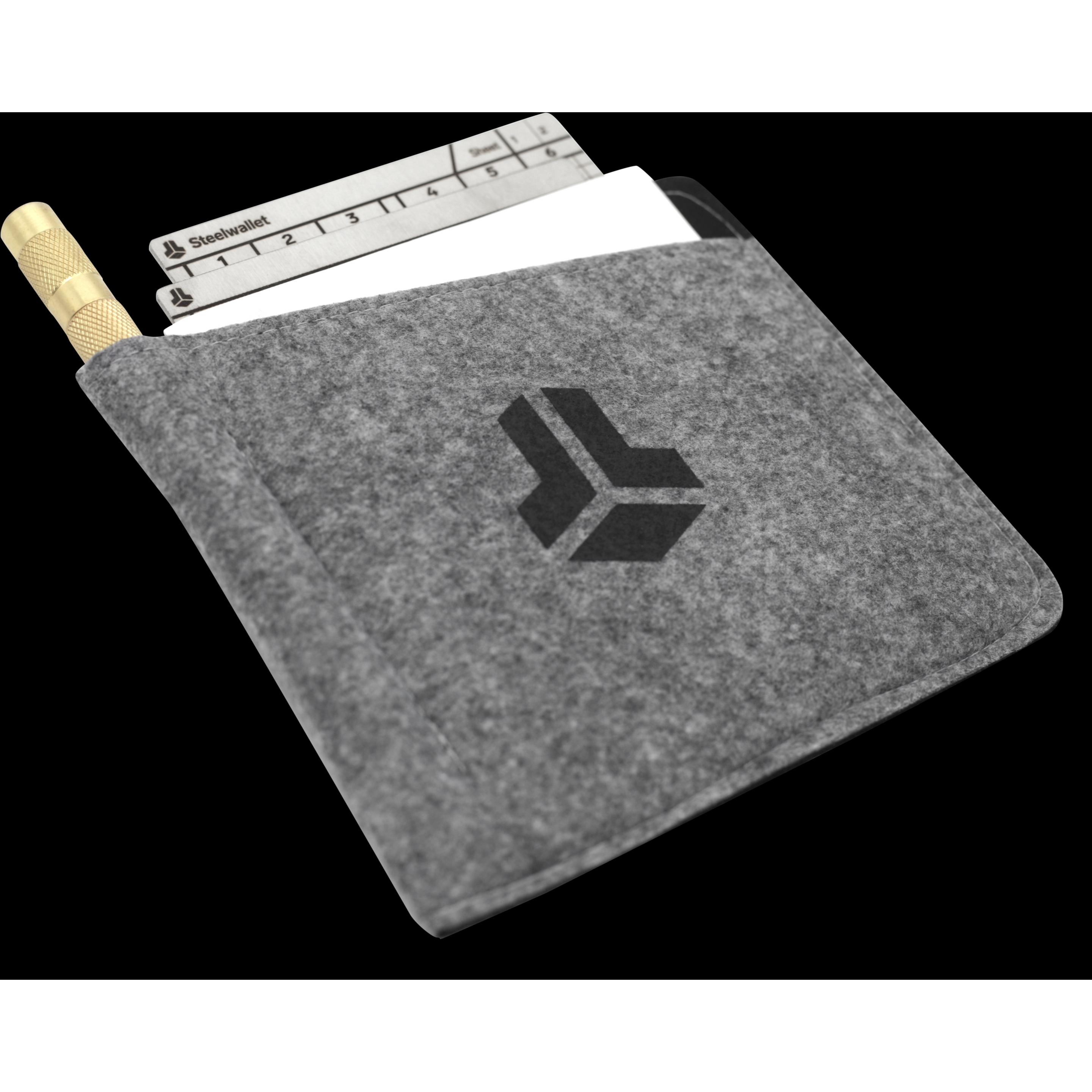 Shift Cryptosecurity Steelwallet (Bitcoin), Crypto Wallet, Silber