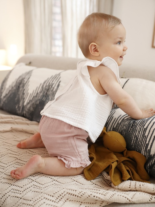 Immagine prodotto Vertbaudet Mädchen Baby Bluse mit kurzen Volantärmeln (80)