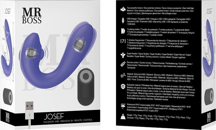 Actual product image Mr Boss Josef Pulsation & Vibration Remote Control For Couples