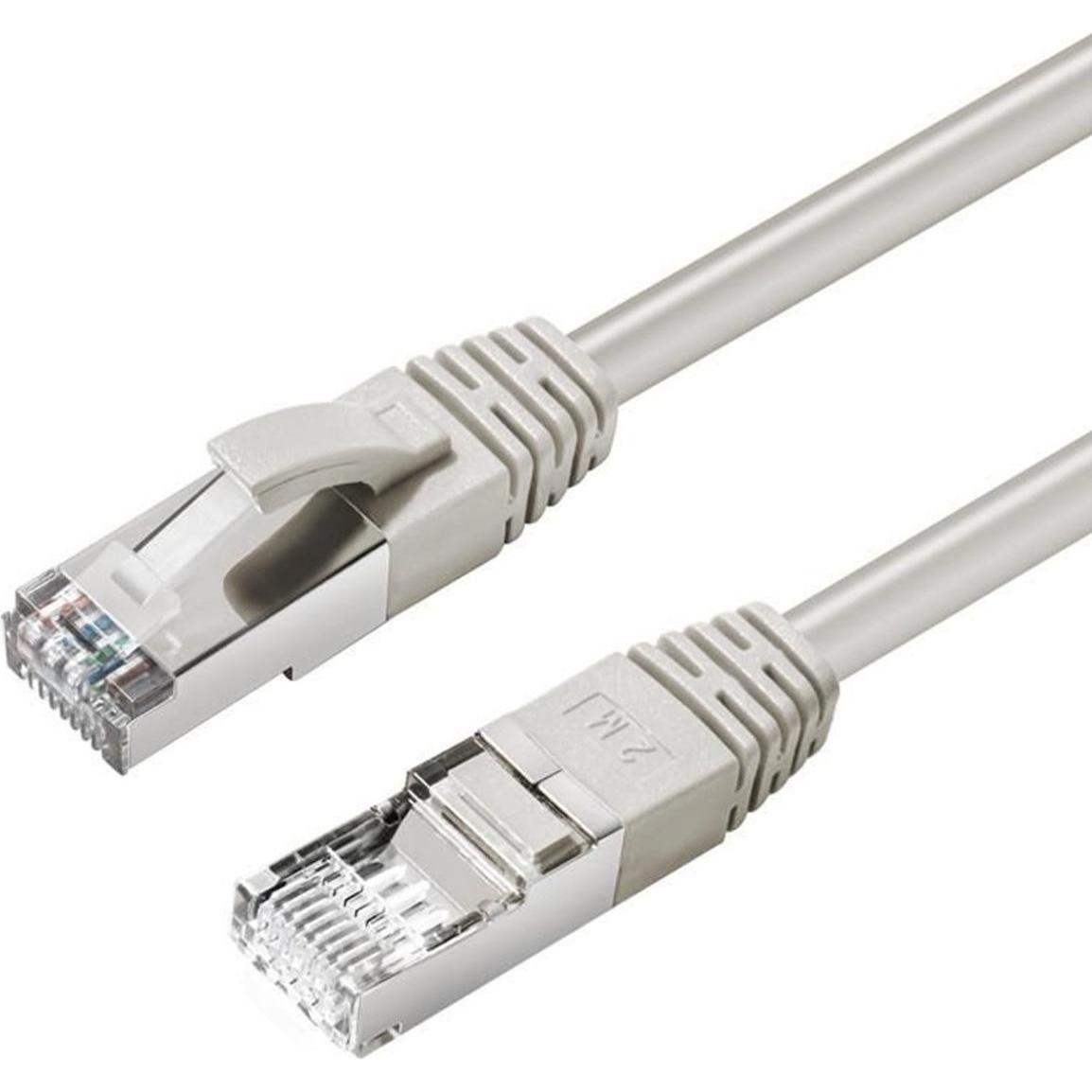 MicroConnect MC-SFTP6A005 Netzwerkkabel Grau 0,5 m Cat6/6e/6a S/FTP (S-STP) (S/FTP, CAT6a, 0.50 m), Netzwerkkabel