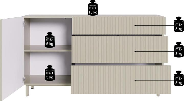 Produktbild Selsey Veldio New (139.80 x 38 x 80 cm)