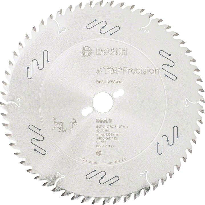 Actual product image Bosch Professional Zubehör Circular saw blade Top Precision Best for Wood, 300 x 30 x 3.2 mm, 60