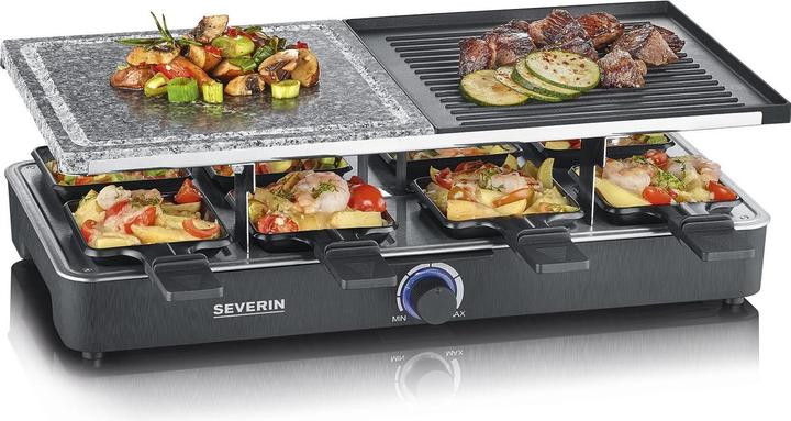 Actual product image Severin RG raclette grill with natural grill stone and grill plate
