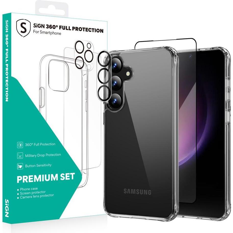 SIGN Full Coverage Screen Protector Samsung Galaxy S26 Plus with Mounting Frame (Samsung Galaxy S26), Pellicola protettiva smartphone, Trasparente