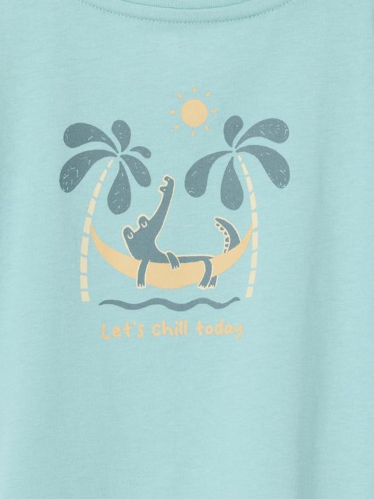 Actual product image Vertbaudet Bio-Kollektion: Baby T-Shirt mit Print hinten und Verschluss an der Schulter (80)