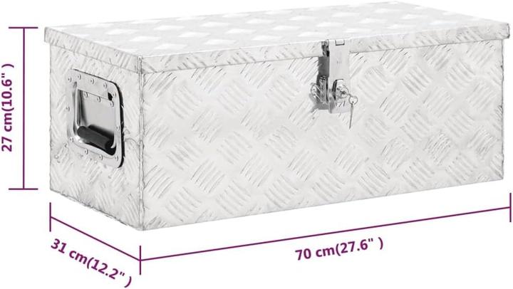 Produktbild vidaXL Aluminium-Aufbewahrungsbox (70 cm)