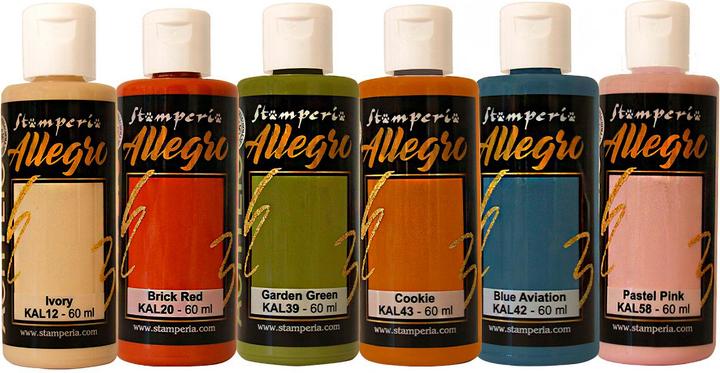 Produktbild Stamperia Allegro Acrylic "Create Happiness" 6er-Set (Multi, 60 ml)