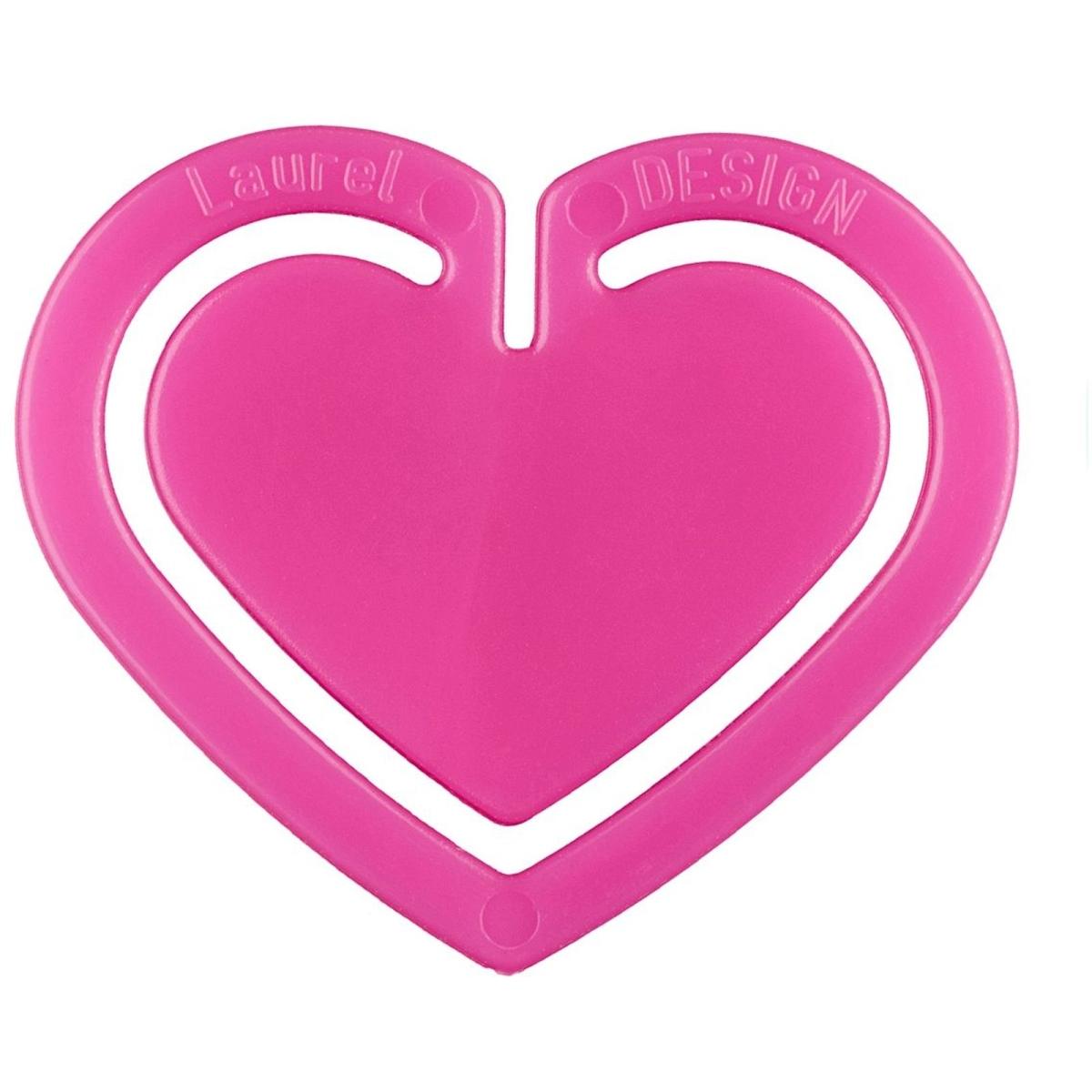 Laurel, Büroklammer, Büroklammern Herzklip 30mm VE=12 Stück pink (1 x)