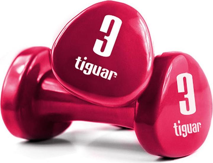 Actual product image Tiguar Vinyl dumbbells (2 x 3 kg)