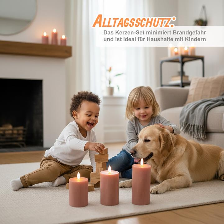 Actual product image Relaxdays 3x LED candle (3x)