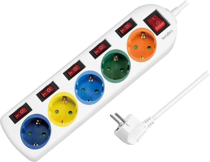 Image du produit LogiLink 5x CEE 7/3 (5x, CEE 7/3, 1.50 m)