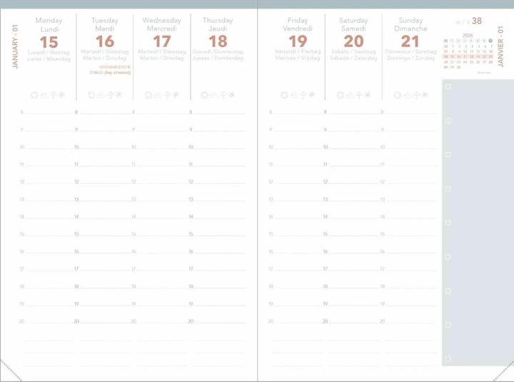 Image du produit Quo Vadis Agende Geschäft Color (10x15, 1 semaine / 2 pages)