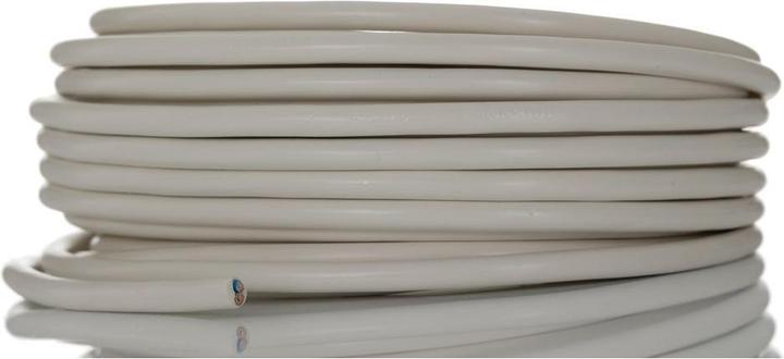 Produktbild RS PRO Netzkabel, 2-adrig Typ Netzleitung Weiss x 2 x 0,75 mm² 6 A, 10m, 300/500 V, PVC (10 m)