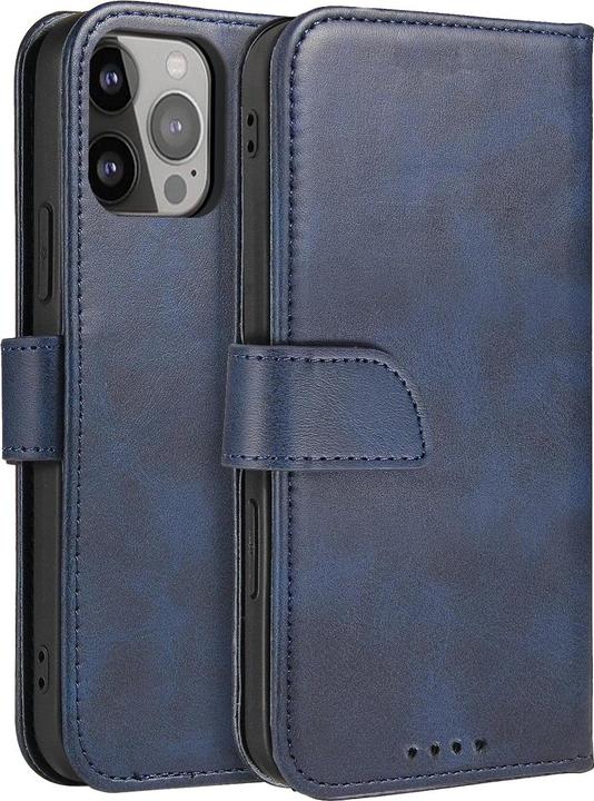 Actual product image PhoneLook Hülle Magnetischer Klapp-Lederhülle Dunkelblau (Samsung Galaxy S25)