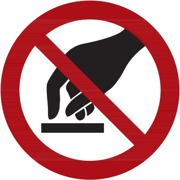 Image du produit Panneaux d'interdiction Interdiction de toucher