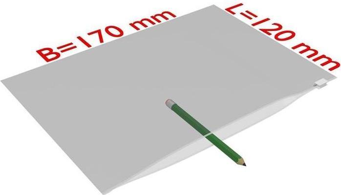 Produktbild Transpak Gleitverschlussbeutel Masse 170x120mm Stärke 60µ PE transparent (1000 Stück)
