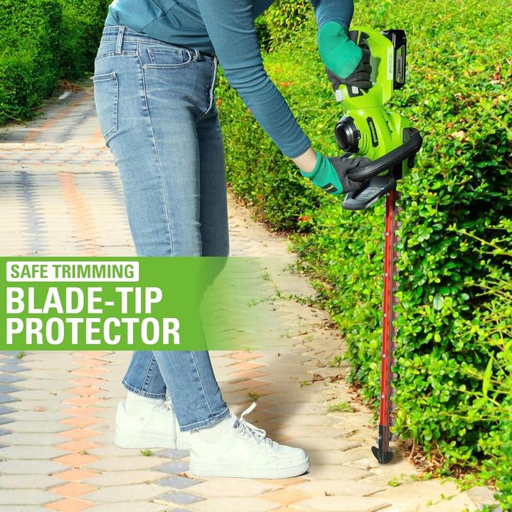 Actual product image Greenworks Cordless Hedge Trimmer (Rechargeable battery operated)