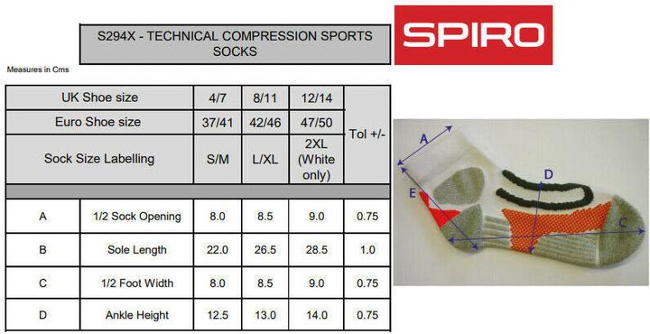 Produktbild Spiro SportKompressionssocken Erwachsene 1 Paar (37 - 41)