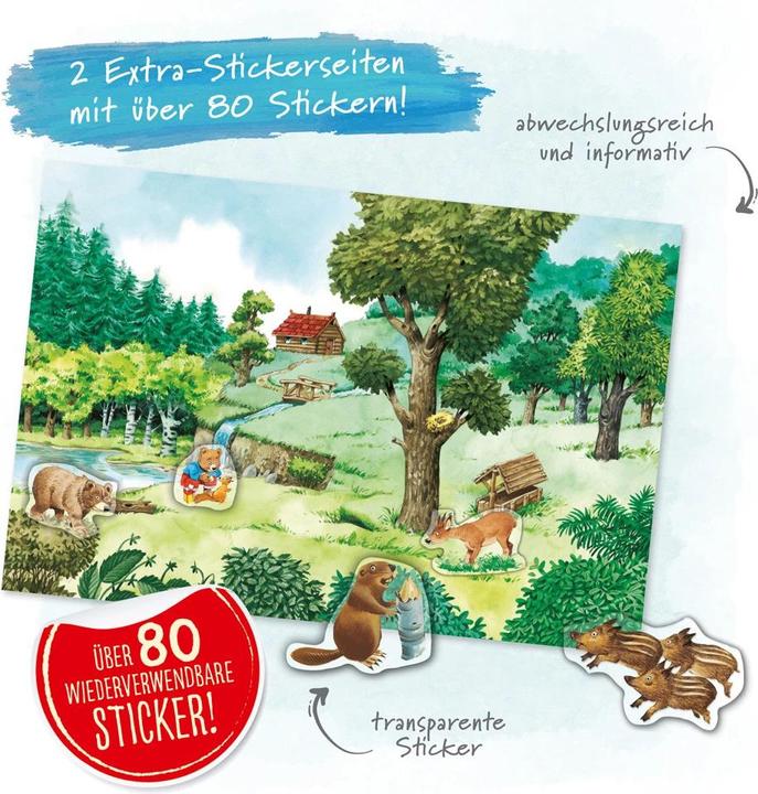 Produktbild Stickerbuch der Wald Geschichten Spiele Wissenswertes
