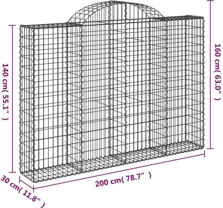 Produktbild vidaXL Gabionenkorb