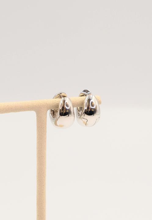 Actual product image Muau Creole white gold 750 hinge cambered 19x15mm (750/18K white gold)