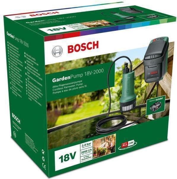 Image du produit Bosch Home & Garden GardenPump 18V-2000 (Pompe à baril de pluie)