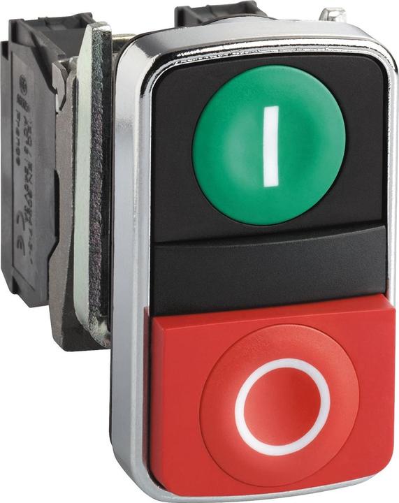 Produktbild Schneider Electric Pushbutton Dble Green I Red O 1NO/1NC