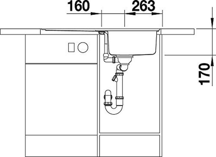 Actual product image Blanco Classic Pro 45 S-IF (Fitted sink, 86 cm, 51 cm)
