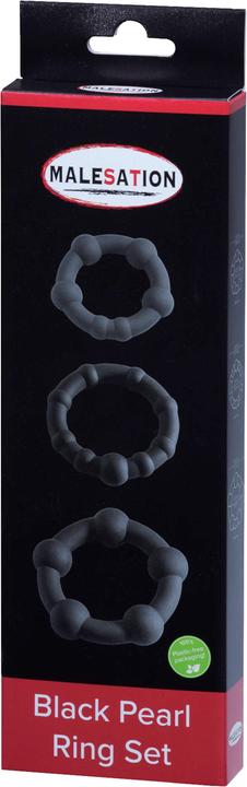 Produktbild Malesation Black Pearl Ring Set