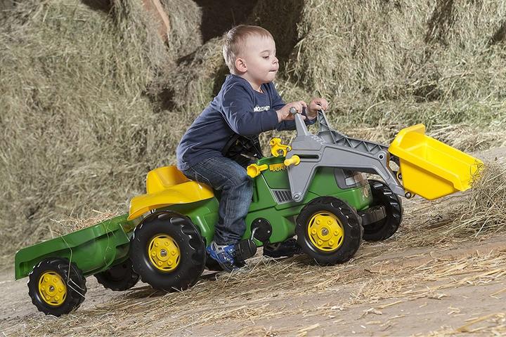 Actual product image Vedes John Deere Children's Pedal Tractor with Front Loader and Trailer