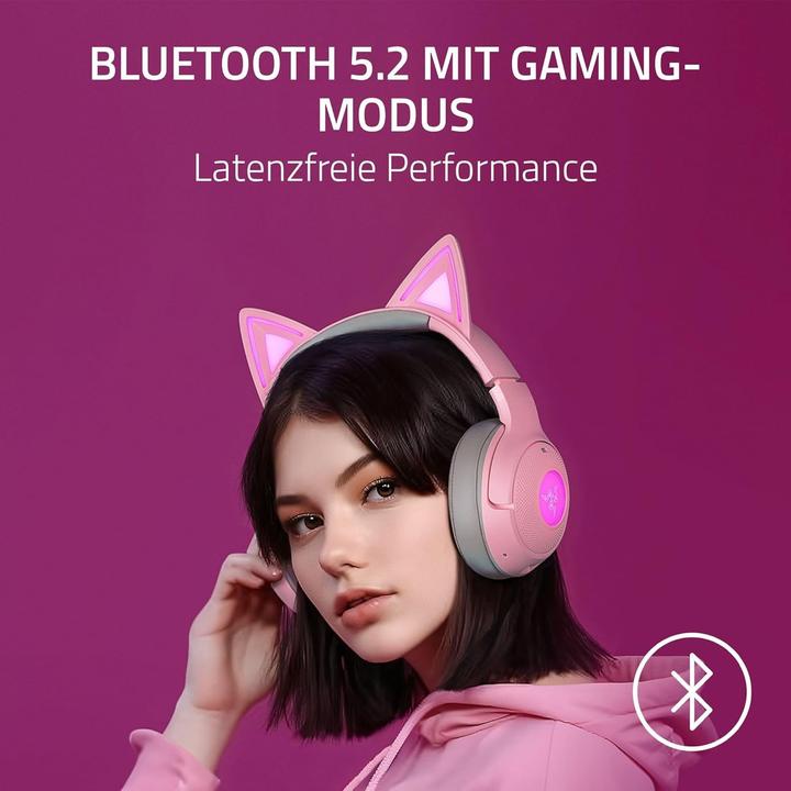 Productafbeelding Razer Kraken Kitty V2 BT - Kwarts (Draadloze)