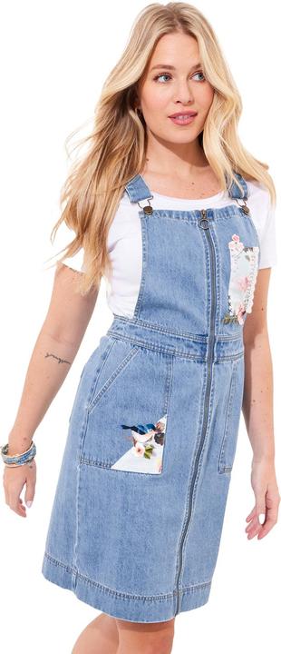 Image du produit Joe Browns Floral Zip-Front Denim Pinafore (34)