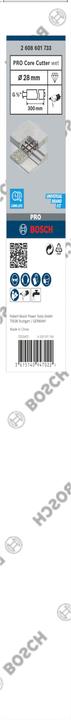 Nährwerte und Zutaten Bosch Professional Zubehör PRO Core Cutter wet, 28 x 300 mm, G 1 1/2 Zoll (28 Millimeter)