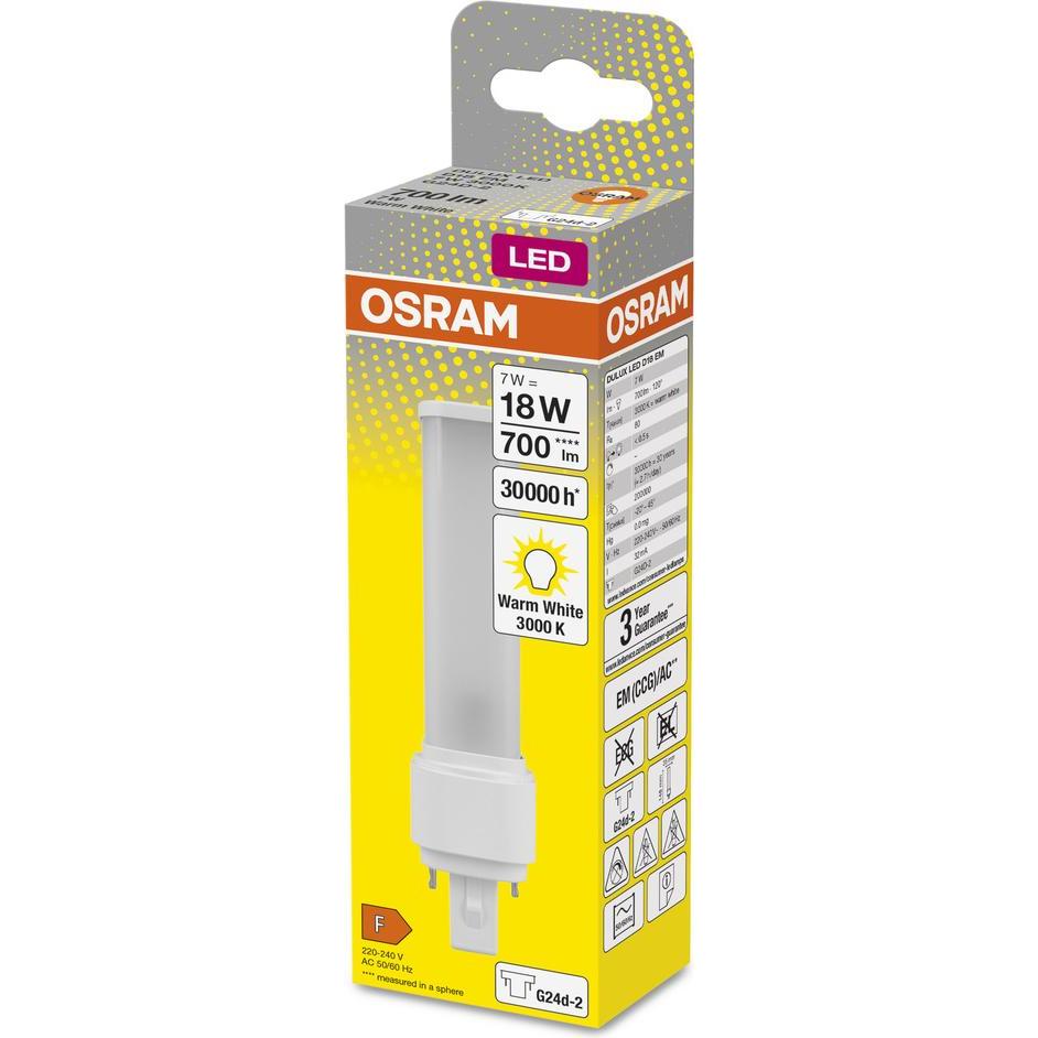 Thumbnail - Osram, Leuchtmittel, Dulux D (G24d-2, 7 W, 700 lm, 1 x, F, G)