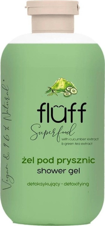 Produktbild Fluff DETOXIFYING Żel pod prysznic ogórek i zielona herbata 500ml (500 ml)