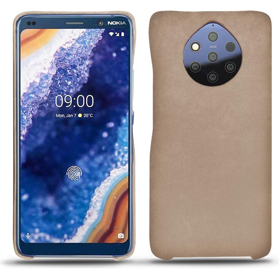 Noreve Lederschutzhülle (Nokia 9 PureView), Smartphone Hülle, Beige