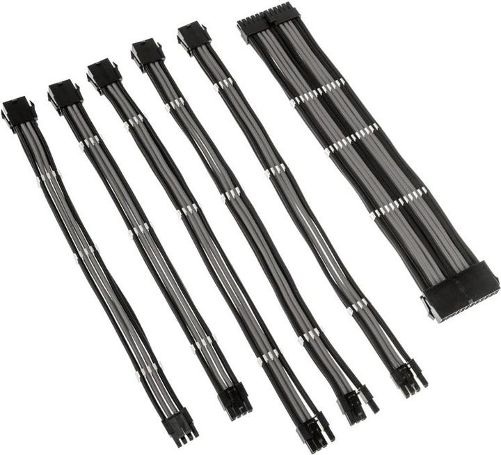 Actual product image Kolink Core Adept Braided Cable Extension Kit - Black/Grey