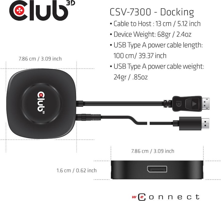 Produktbild Club 3D 3D Adapter CSV-7300 MST (DP, 13 cm)